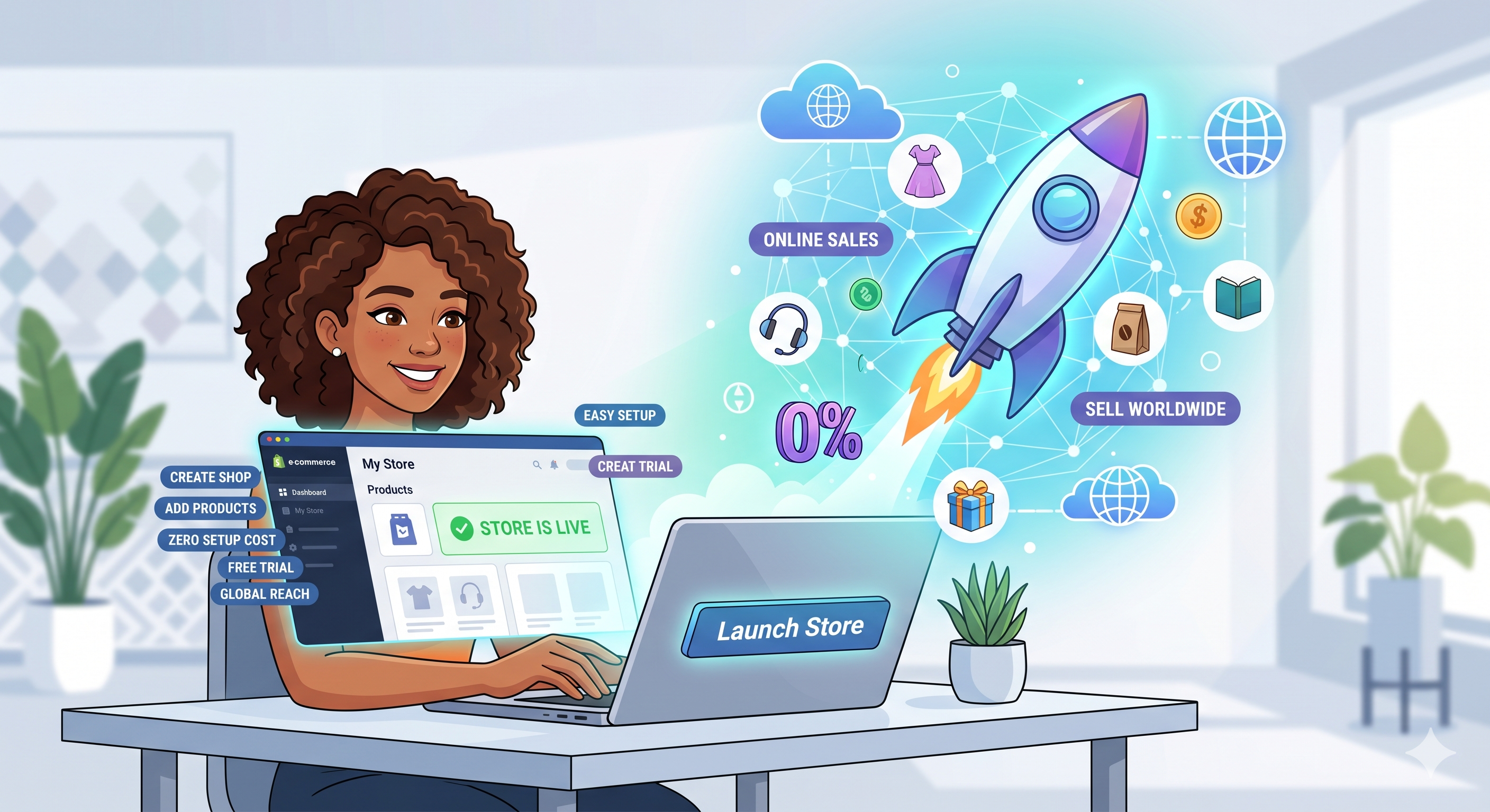 Launch Your Shop Online For Free