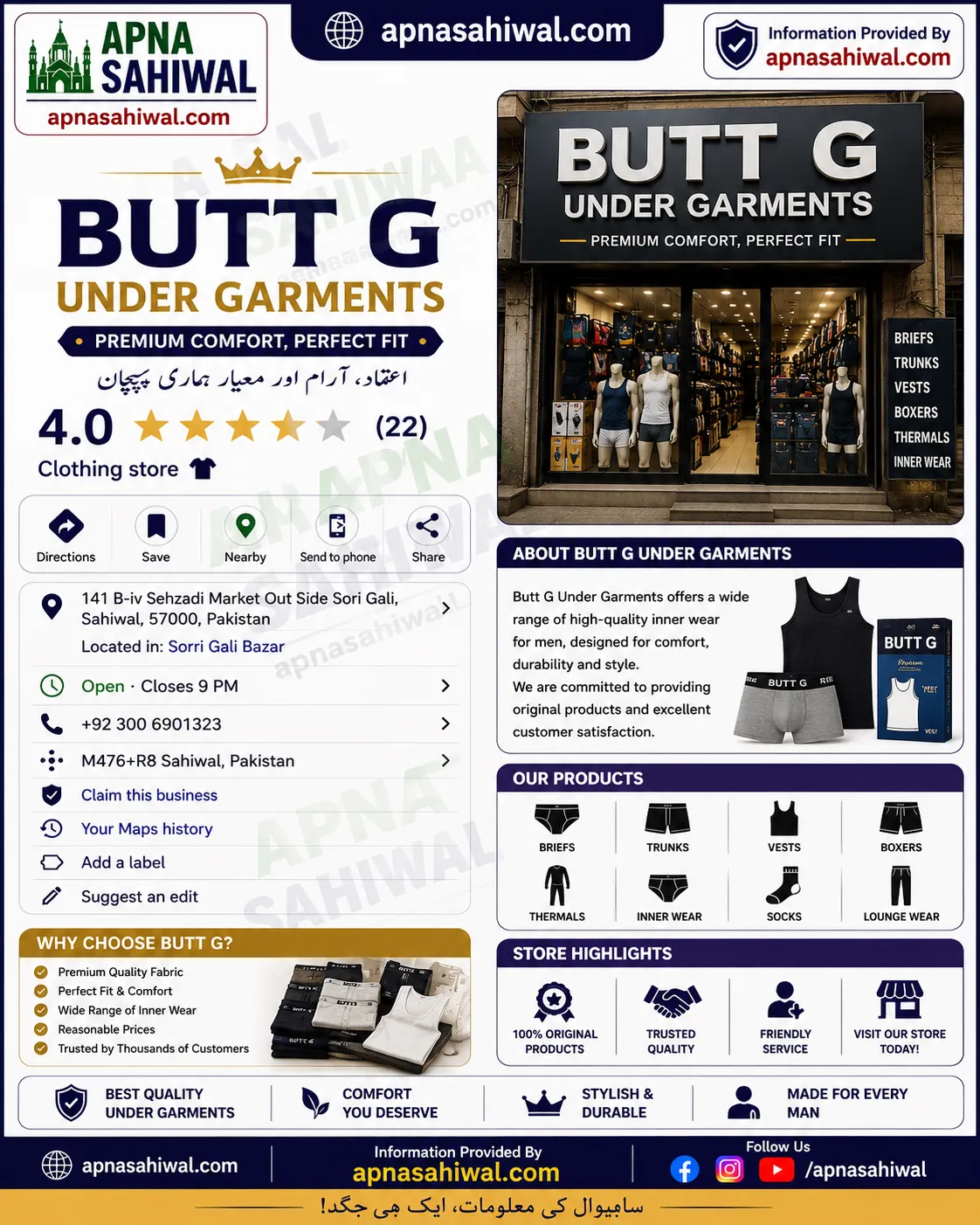 Butt G Under Garments