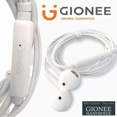 GIONEE Handsfree 100% Original White Color 1.5M Cable Length 3.5mm Jack High Quality Bass Comfortable Wear with Mic for Calls.